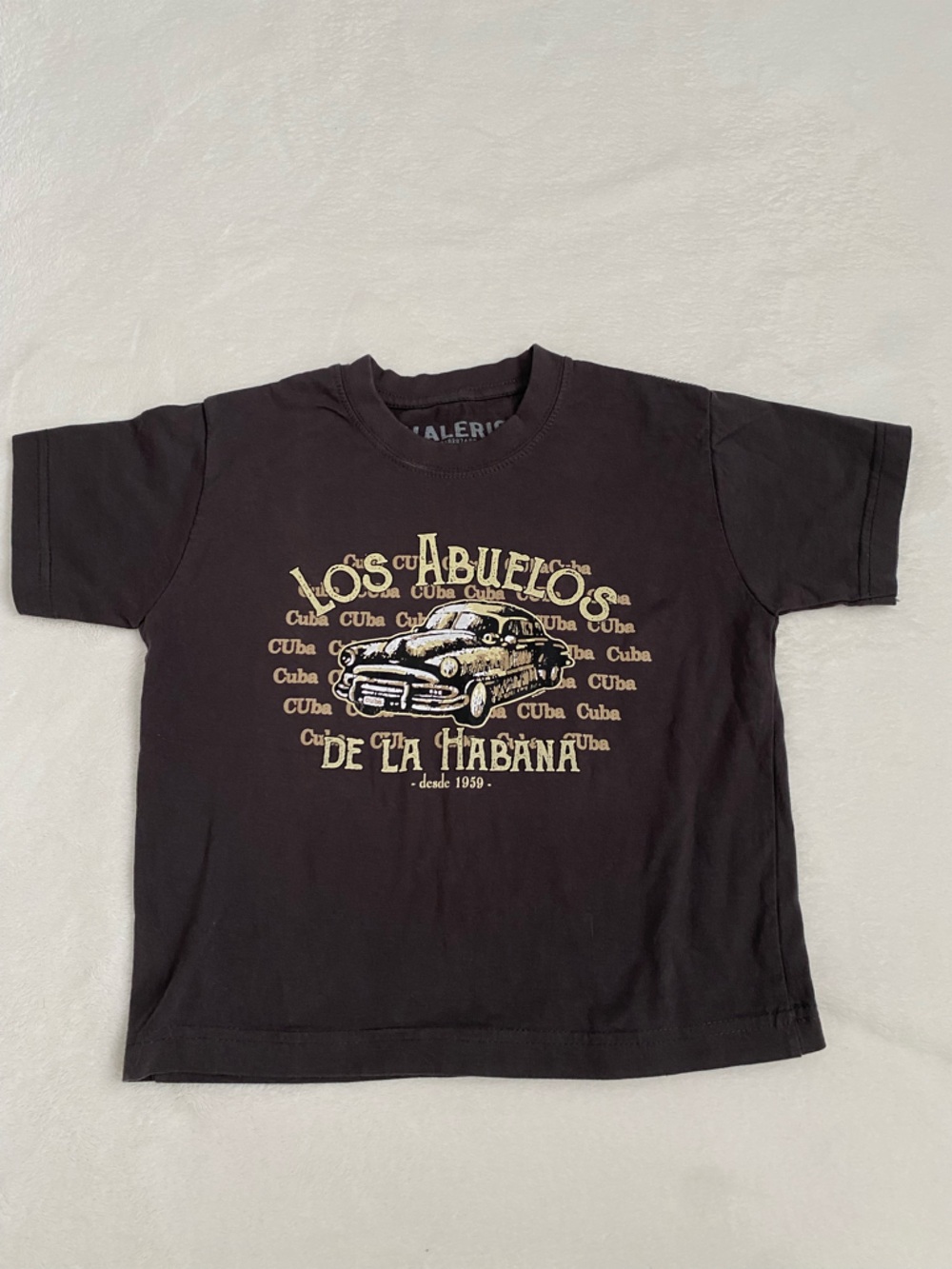 Los Abuelos De La Habana Black Graphic Kids T-Shirt